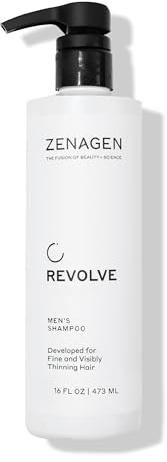 ZENAGEN Revolve Thickening Shampoo for Men, Supports the Look of Fuller, Healthier Looking Hair, Developed for Fine and Visibly Thinning Hair, Plant-Based, Colourfast, Vegan