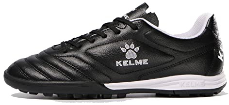 Football Boots Men's Breathable Turf Trainers Outdoor Cleats Athletics Sneakers Teens Professional Wear-Resistence Soccer Shoes Non-Slip Black UK 10