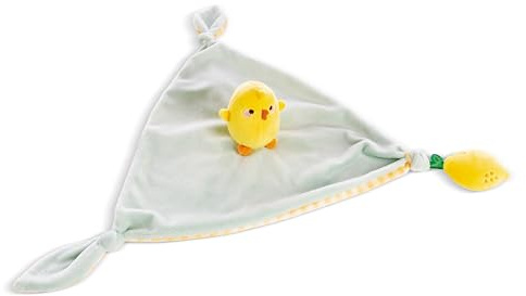 NICI copertina di comfort Piu Piu 26x28cm giallo - Peluche per neonati e bambini piccoli da afferrare, coccolare, scoprire e con cui addormentarsi - 49474