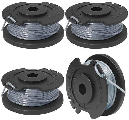 Omsscun 4 PCS Strimmer Spool, 1.65 mm/4.9 m Strimmer String, Trimmer Spool Replacement, Grass Trimmer Wire with ART 23 SL 26 SL, EasyGrassCut 18, 23, 26, 18-230,18-260, Grass Trimmer