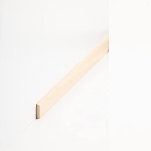 PROVISTON Baguette de recouvrement en bois massif Abachi, 4 x 17 x 2000 mm, à coller, visser et clouer, plinthe par PROVISTON - 2 m - 1 pièce
