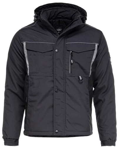 BWOLF DRIFT ICE Arbeitsjacke Herren Winter Arbeitsjacke Herren Wasserdicht Reflektierende Jacke Herren