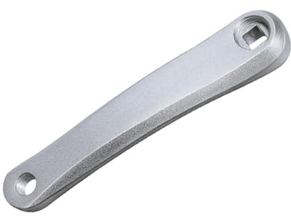 QIAMNI Set di manovella sinistra per bicicletta Set di manovella sinistra per bicicletta 170mm in alluminio a velocità singola per MTB (foro quadrato/foro a rombo) (foro quadrato argento)