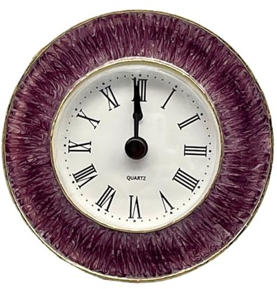 YiQinzcxg Reloj de Escritorio Estilo Vintage Tipo Europeo Reloj de Mesa Pintado de Color Movimiento Silencioso Reloj de Chimenea para Decoración del Hogar