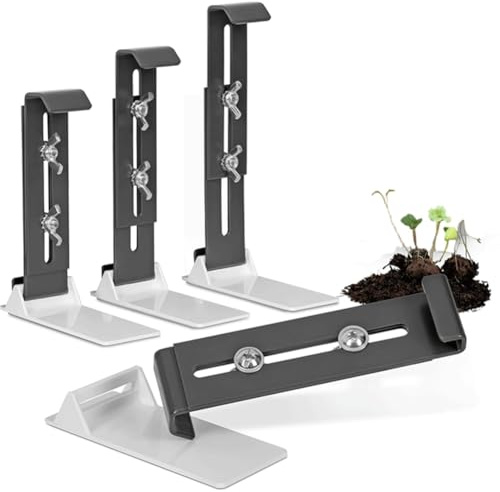 Ujjdwiurgh Juego de 4 soportes para ventana de altura ajustable sin taladrar, soporte invisible para alféizar de ventana, resistente