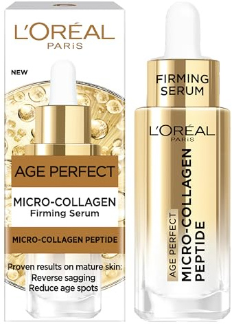 L'Oréal Paris Peptide Serum for Lifting, Age Perfect Micro-Collagen Rejuvenating & Lifting Serum, Firms Sagging Skin, Boosts Radiance & Reduces Age Spots, 30ml