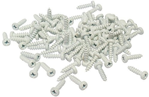 Cora 000116014 Kit 100 Viti Fissaggio Targa, Bianco