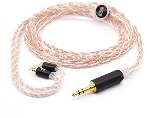 CTM Juba Hybrid 4 Wire Premium in-Ear Cable (3.5 mm Plug) | 2-Pin IEM Cable | in-Ear Monitors Cable Clear Tune Monitors