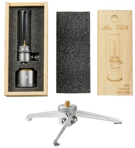 Jemora Propan-Laterne, Kerzenlicht-Set, tragbare Lampe mit Ständer, winddichtes Kerzenlicht, Outdoor, Camping, Gasbrenner, Licht, Zeltlampe, Picknick, Angeln, Laterne