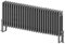 Utopia Horizontal Traditional 4 Column Radiator, 400mm x 1010mm, Quadruple Round Bar Cast Iron Style, Central Heating Rad – White