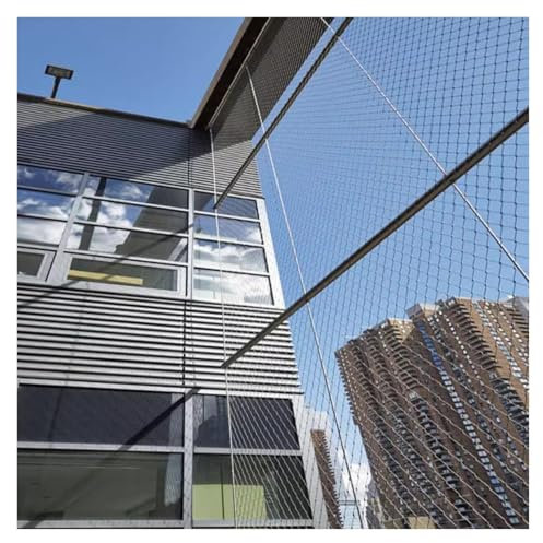 WXQTM 304 Edelstahl-Seilgeflecht Gartenzaun Leicht zu Schneiden Flexibles Seilgeflecht Rostbeständigkeit, für Treppe Balkon Garten (0.8x8m/2.62x26.24ft)