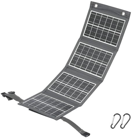 Solar de 30W Cargador de Panel Solar Plegable Puertos USB (5 V) con indicador de Carga IP65 Panel monocristalino Impermeable for Exteriores for Viajes de Camping