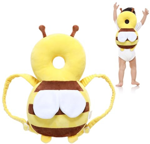 Falafoty Mochila protectora de cabeza de bebé, almohadillas de seguridad para caminar para niños pequeños, tamaño ajustable, protector de cabeza acolchado, arnés de bebé protección de espalda para
