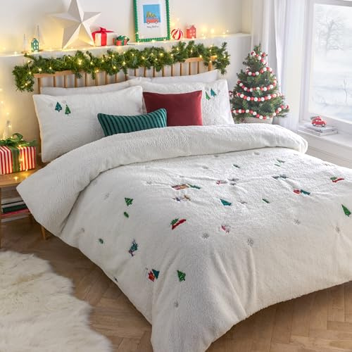 Ugn Jul tillsammans påslakan set (snö - enkel)