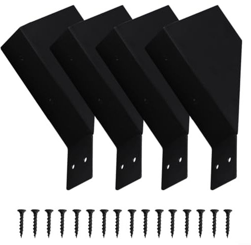 Heavily Built Pergola Brackets with 45 Degree Support Sturdy Iron Connectors for Reliable Outdoor Construction (4pcs )