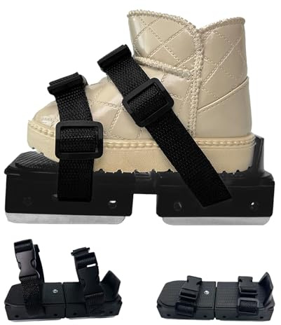 BORDEAG Patins À Glace pour Enfant, Patins À Glace Réglables Patins À Glace, Réglables Doubles Glissades Maintien De La Stabilité Accessoires De Patinage pour Débutant Cadeau(Noir)