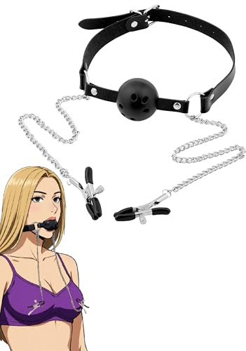 Plastic Breathable Open Mouth Ball Plug, Adjustable Strap Toys, Mouth Accessory for Bedroom Play