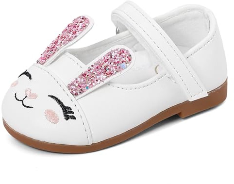 LACOFIA Baby Girls First Walking Shoes Infant Anti-Slip Mary Jane Princess Wedding Dress Shoes