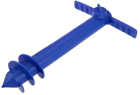 KICHOUSE Supporto Ombrellone da Spiaggia 2 Pezzi in Plastico Blu, Leggero e Resistente, Ancoraggio Sicuro per Sabbia su Spiaggia Sabbiosa