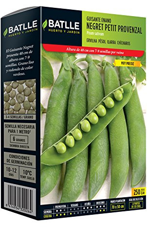 Semillas Leguminosas - Guisante Enano Negret Petit Provenzal 250 Gr. - Batlle