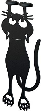 Balvi Lesezeichen Curious Cat Farbe schwarz Katzenform 12cm Kunststoff/Nylon