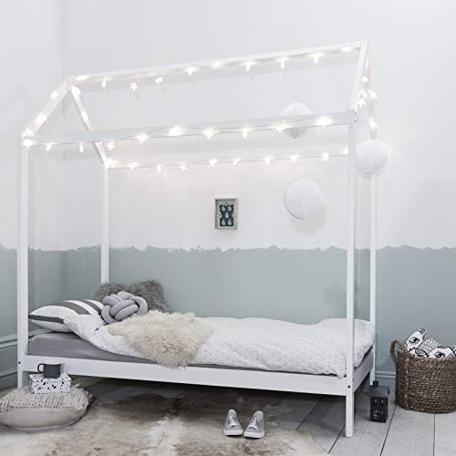Noa and Nani - Jansen Scandinavian Single Bed Frame - (White)