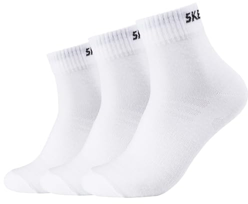 Skechers Calcetines unisex, paquete de 3 - calcetines cortos básicos, ventilación de malla Blanco 35-38