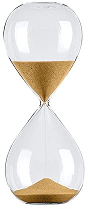 WANGYA Sanduhr zähneputzen Kinder 5/30/60 Minuten Sanduhr-Timer Zeitmanagement-Werkzeug Kreative Persönlichkeit Glas Sanduhrschmuck 45 Minuten Sanduhr (Color : Gold, Time : 60min)