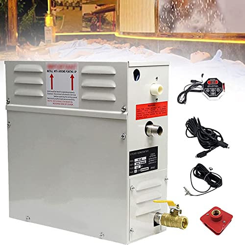 XDLYWUZIQ Dampfgenerator Für Dusche 220v 380v Heimdampfmaschine, 3kw, 4,5kw, 6kw, 9kw, 12kw, 15kw, 18kw Saunabad Spa Dampfdusche Mit Digitalem Controller,220V-6KW