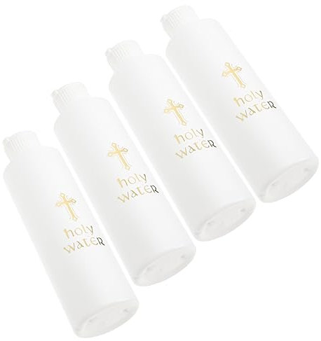 DECHOUS 4 Piezas Botella De Agua Agua Católica Botellas Botella De Plástico De Pascua Botella De Exorcismo Religioso Casa De Molusco Antiguo Pd Plastico Pavón