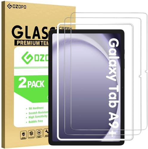 GOZOPO Pellicola Protettiva per Samsung Galaxy Tab A9+/A9 Plus/Tab A11+/A11 Plus 11 Pollici, Pellicola in Vetro Temperato Con Semplice Telaio di Installazione