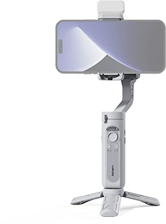 DIERI iSteady XE 3-Axis Smartphone Gimbal Stabilizer Portable Phone Vlog Gimbal Anti-shake with Magnetic LED Fill Light Mini Tr 280g Load Capacity Replacement for 14/13/12/11 Android