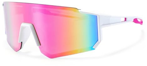 DUOCIYUAN Schnelle Brille Rave,Fahrradbrille Sonnenbrille für Jungen Mädchen Sportbrille UV400 Schutz Teens Rennrad Brille Winddicht,für Jugendliche Kinder Radfahren Laufen Baseball