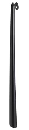 TSA Metal Shoe Horn 80cm - Long Handled 80cm Black Metal Shoehorn with Easy and Comfort Grip for Men, Women, The Elderly & Anyone With Mobility Issues