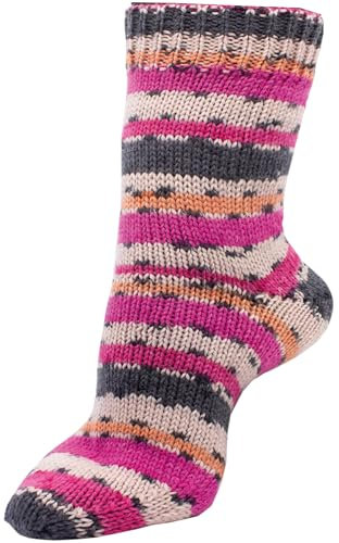 Sockenwolle 6fach -Kartopu Strumpfwolle 150gr Knaul – 6fädiges Strumpfgarn in grosser Farbauswahl - 375m-Lauflänge – Ökotexzertifiziert Made in Europe - Farbe (7009)