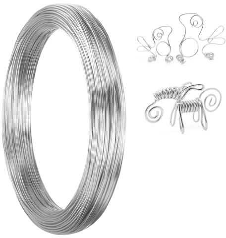 AUAUY pysseltråd 1 mm x 50 m, aluminiumtråd