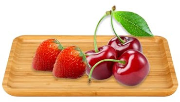 Tablett aus Bambus, Serviertablett, Dekotablett, Küchentablett, Kosmetik Tablett, Rechteckig Tablett, für Frühstück, Tee, Kaffee, Obst, Snacks, Kerzen und Kleine Gegenstände, 25 x 14 x 1.5cm