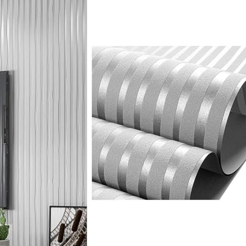 Carta da parati autoadesiva a strisce, semplice decorazione a righe, staccare la carta decorativa e incollarla – Rivestimento da parete della cucina ispessito, autoadesivo e impermeabile per soggiorno