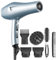 Phon capelli con Potente Motore 33 m/s, Asciugacapelli Ionico per Asciugatura Rapida e Styling, 7 Modalità Calore e Velocità, Uso Domestico e Saloni, Design Elegante Grigio-Blu