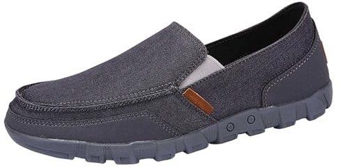 Leichte Herren-Sneakers, Schlupfschuhe, Sommerschuhe, Wanderschuhe, weiche Sohle, lässig, bequem, atmungsaktiv, Outdoor-Freizeit-Sneaker, grau, 43 1/3 EU