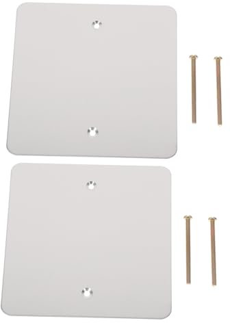 SHINEOFI Copertura Per Prese Elettriche in Acciaio Inossidabile 2 Pezzi Piastra Di Copertura Murale Cieca Resistente Alle Alte Temperature e Ventilatori Facile Installazione Viti