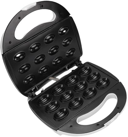 HUSHUI Valnötsmaskin, Elektrisk Dubbelsidig Non-stick med Ergonomiskt Handtag, för Snabb Bakning och Enkel Rengöring (220V EU-kontakt)