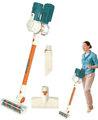 Syengery Aspirateur Jouet pour Enfant - Ensemble De Nettoyage avec 3 Buses, Fonction Aspirante Réaliste, Jouet Éducatif pour Imiter Les Parents, Cadeau Enfant (sans Piles)
