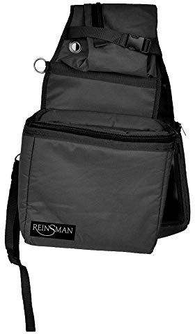 Reinsman Insulated Leakproof Cooler Saddle Bag with Additional Cantle Bag and Straps, Black