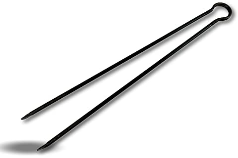 Träklämmor modell smidd stål 70 cm | set med 3 | Tillbehör för underhållspanna grillpanna eldstad | För kolkolkolkolkolkolkol, lockar att lyfta upp | Kibros CHPINC70x3