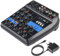 Mini Mixer Audio a 4 Canali Audio Mixer USB Bluetooth MP3 Audio Nixer 48 V Alimentazione Phantom Stereo DJ Studio Streaming Media FX Reverb Delay Processor