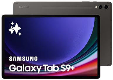 Samsung Galaxy Tab S9+ 5G Android Tablet, 256GB Storage, S Pen Included, Unlocked, Graphite, 3 Year Samsung Extended Warranty (UK Version)
