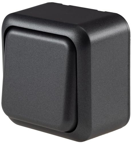 Interrupteur en saillie interrupteur 1 voie série Fasko anthracite