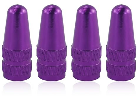 Ventilkappen aus Aluminium, 4 x Ventilkappen kompatibel mit französischem Ventil, Reifenventil Caps für Fahrradschläuche, Luftventilkappen Fahrradreifen, 4 Pack Staubschutzkappen