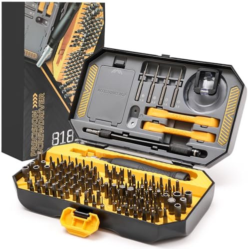 Zaxiva 145 en 1 Juego de Destornilladores de Precisión Magnéticos Profesionales, Kit de Herramientas Portátil con Torx Triwing Bits, para iPhones, Switch, PS4, PS5, Xbox, Relojes, Cámaras, Gafas
